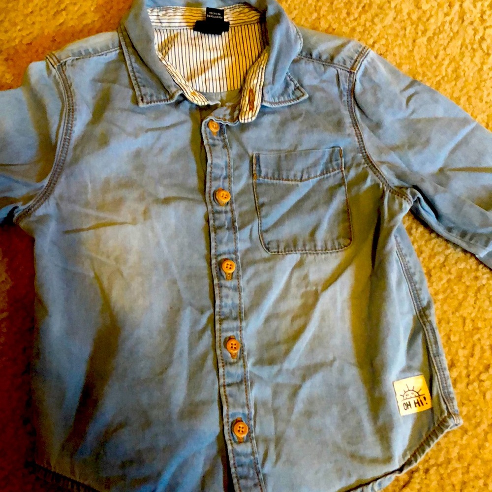 2T chambray button up shirt